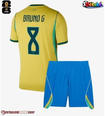 Brazílie Bruno Guimaraes #8 Domácí dres komplet pro Děti MS 2026 Krátkým Rukávem (+ Krátké kalhoty)